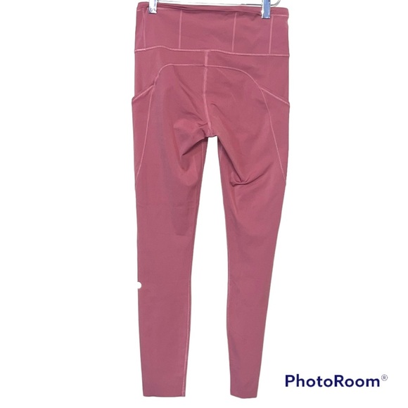 Lululemon Fast and Free High Rise Tight Leggings 25" *Cool Cherry Tint Size 6 - Picture 3 of 6